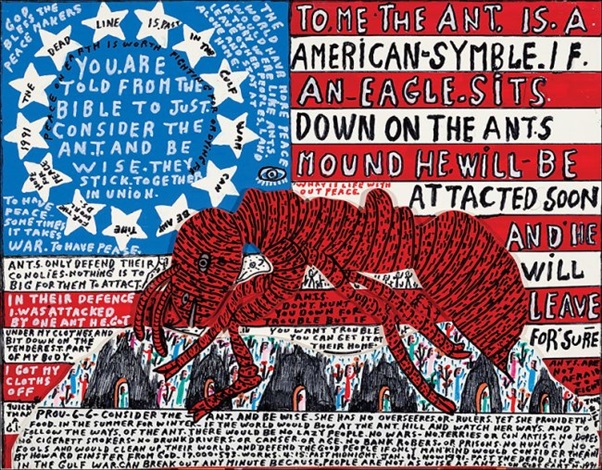 to me the ant is a american symble sic if an eagle sits down on the
